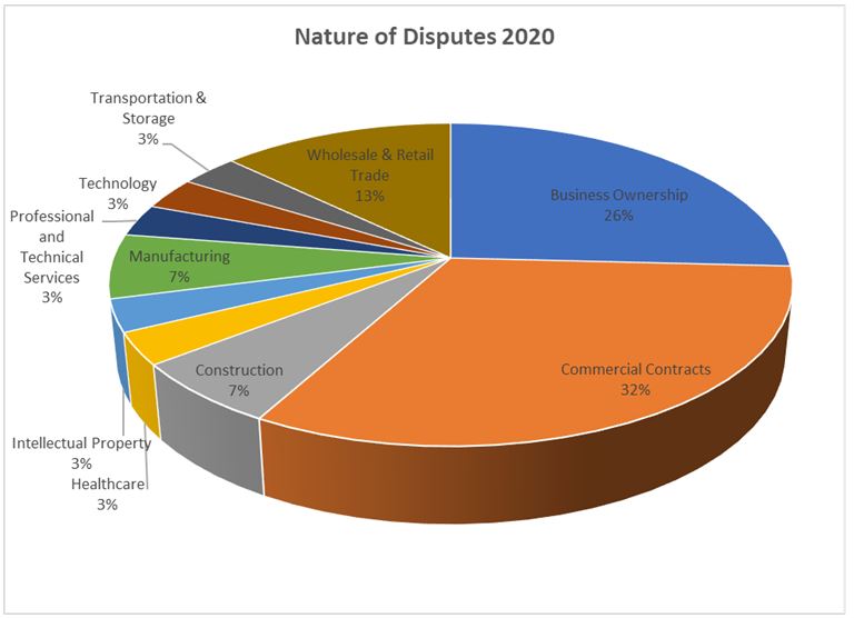Nature of Disputes 2020 Diagramm