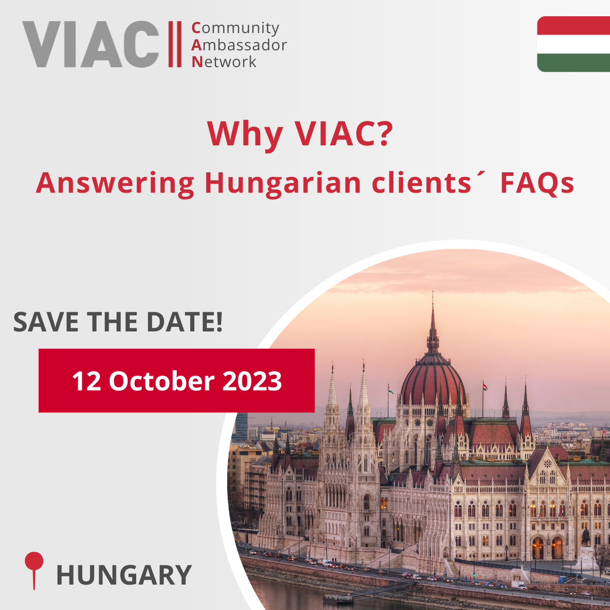 VIAC CAN Event "Why VIAC? - Answering Hungarian client's FAQs" on 12 October 2023 - Save the Date