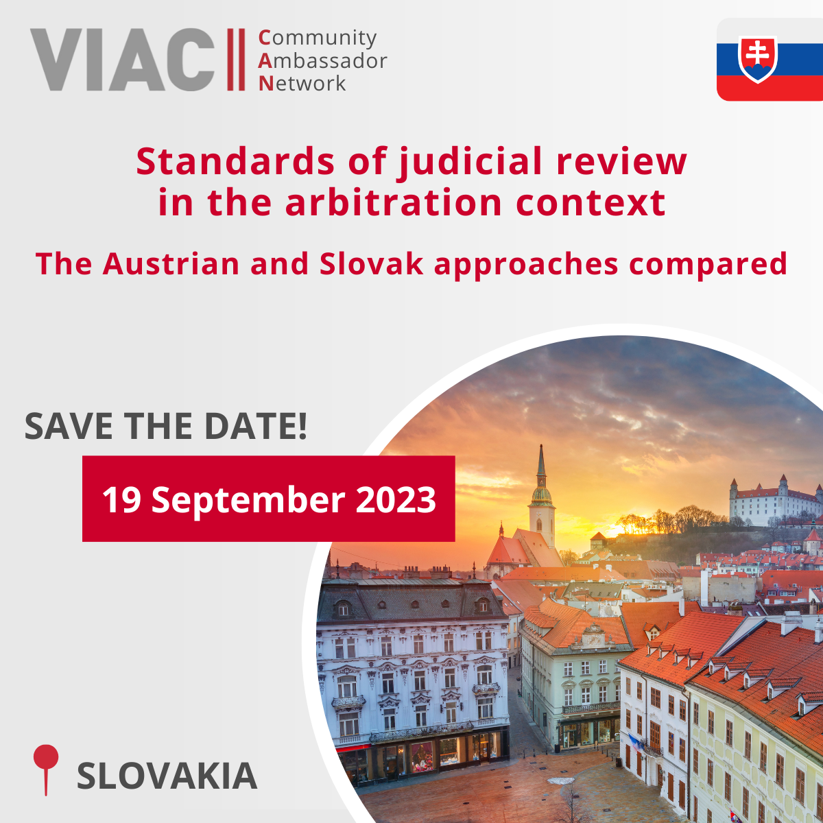 VIAC CAN Event "Standards of judicial review in the arbitration context" on 19 September 2023 - Save the Date
